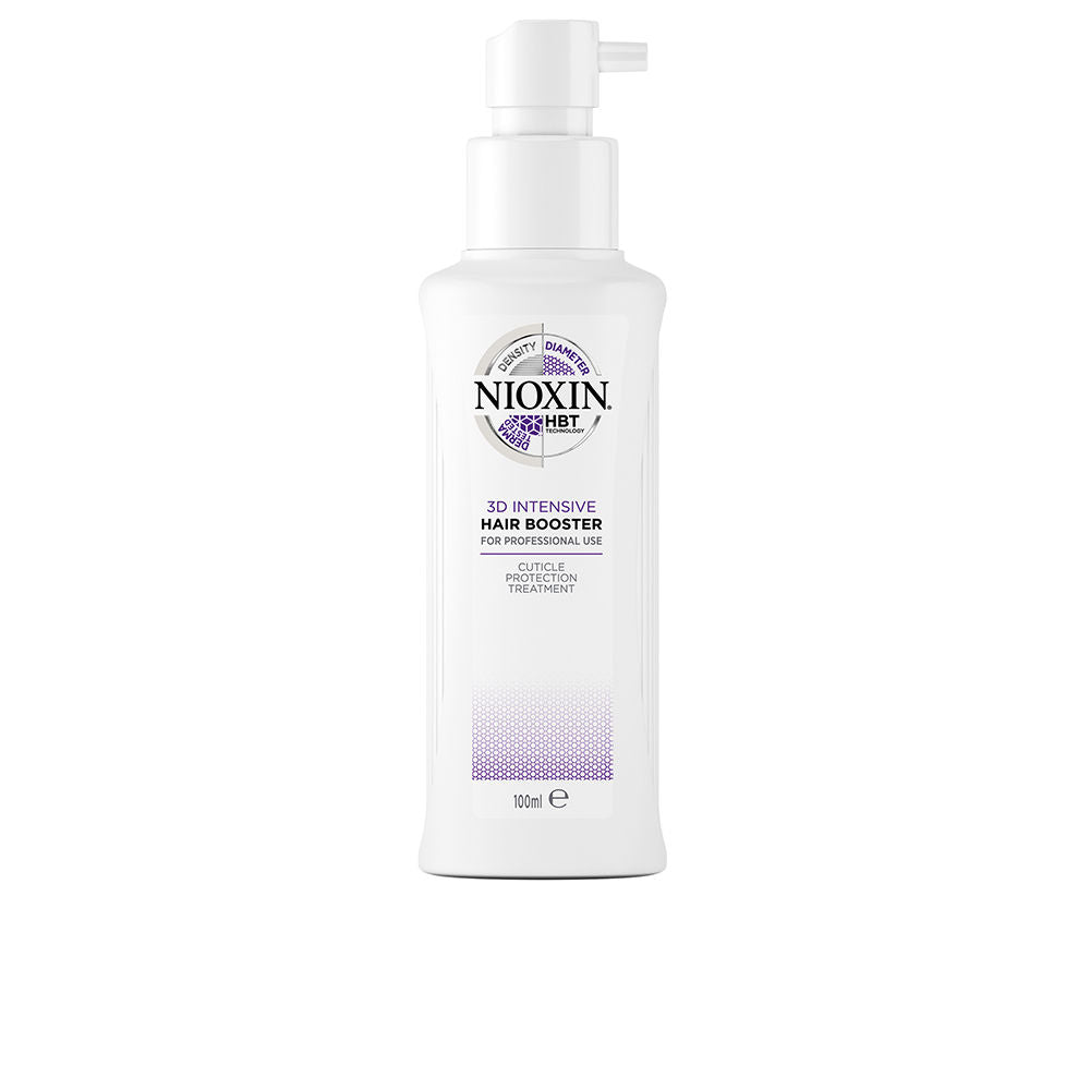 100 ml clear pump serum bottle for scalp boosting, labelled for dry damaged hair