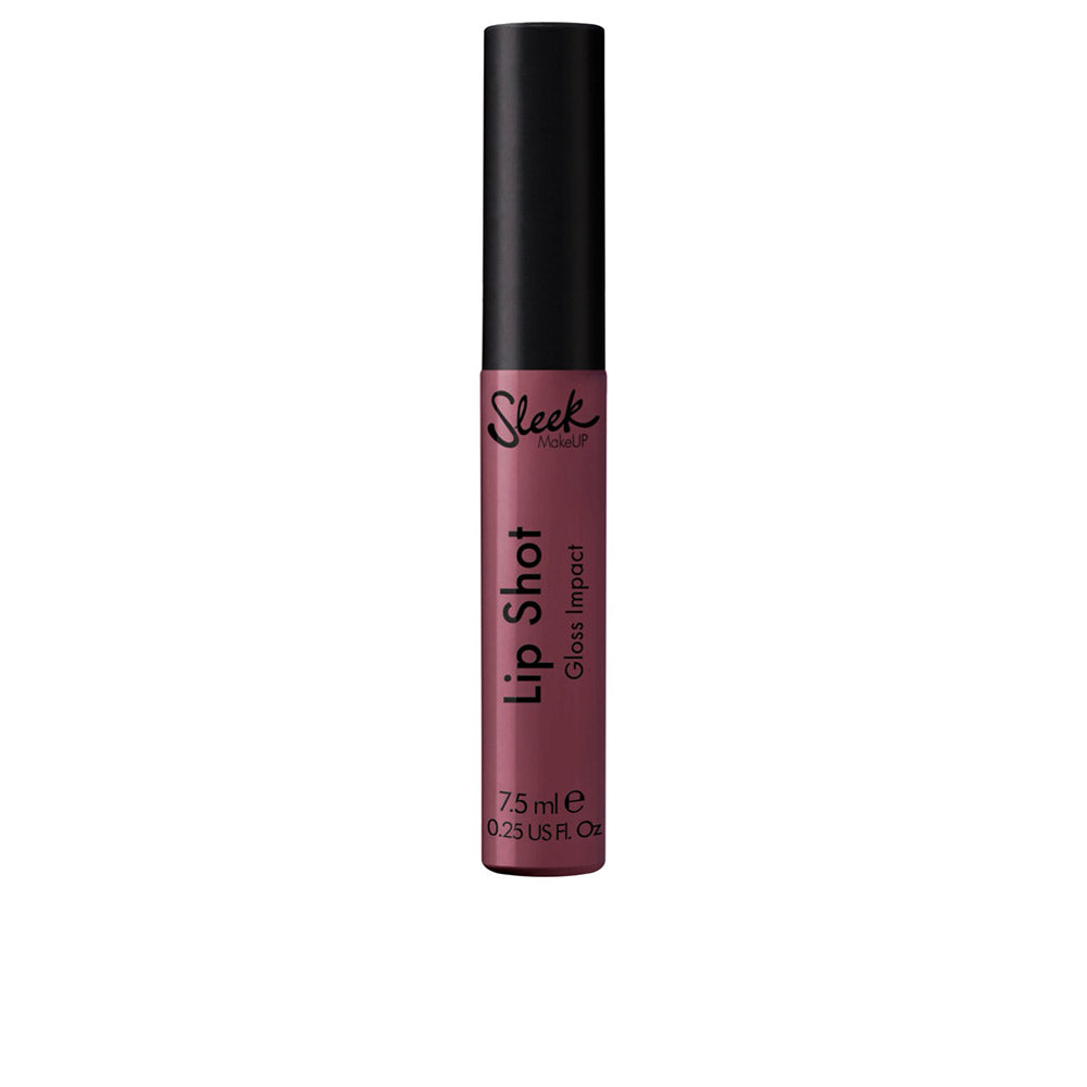 Tube of dark, high‑shine liquid lip gloss with doe‑foot applicator, 7.5 ml, Unisex